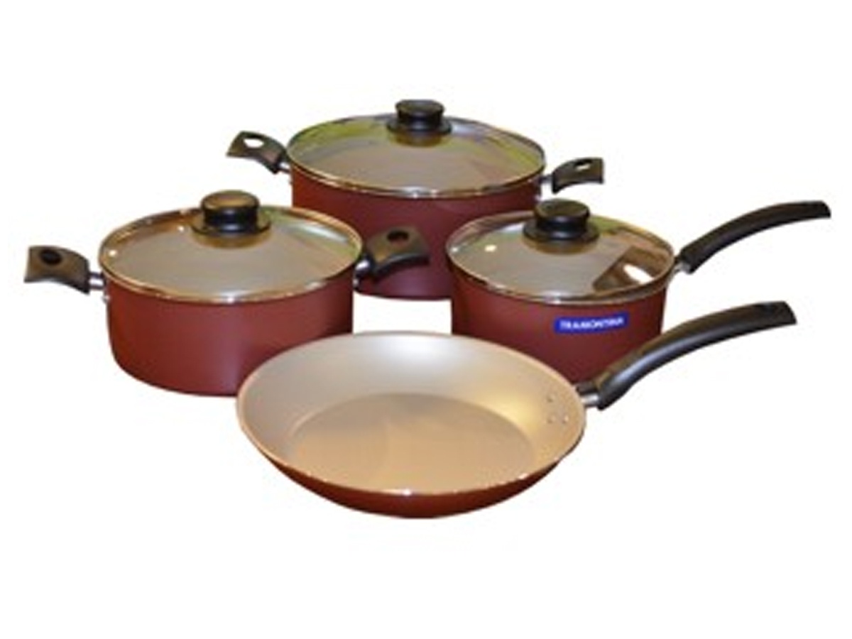 Bateria De Cocina Tramontina Ollas Teflon Cacerola Sarten 7p