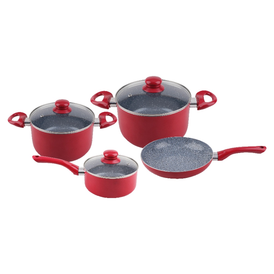 Juego De Ollas De Cocina 5 Pzs Caribe Color Rojo, Tramontina : Precio  Guatemala