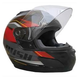 RUSH Casco Integral CR20BGM Black/Red/Gray Talle M