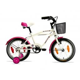 BACCIO Bicicleta MISS IPANEMA rodado 16 Blanco Rosa