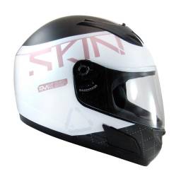 PMX Casco de Moto Integral SKIN Blanco Mate Talle XL