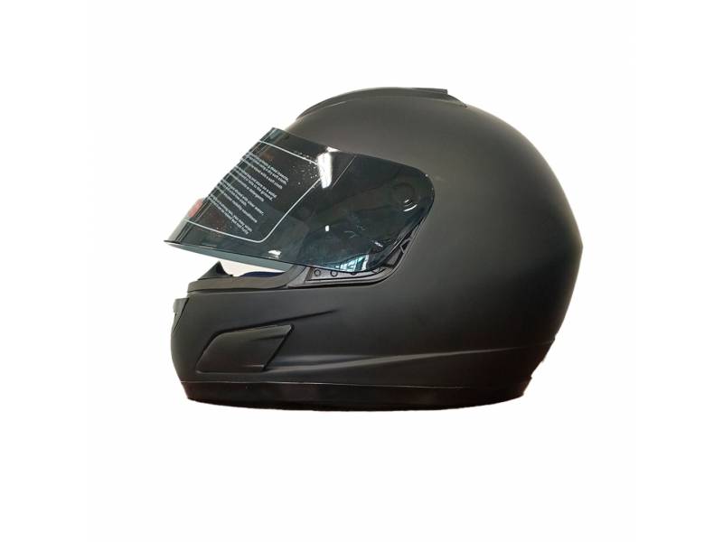 PMX Casco de Moto Integral Negro Mate MAXXMATS talle S